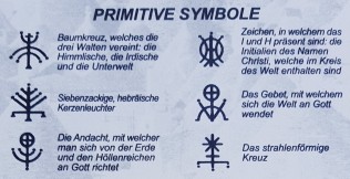 Abbildung 6: Primitive Symbole (abfotografiert von Handzettel, gekauft am 09.10.18 in Alberobello)