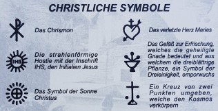 Abbildung 7: Christliche Symbole (abfotografiert von Handzettel, gekauft am 09.10.18 in Alberobello)